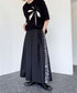 Side Panel Pleated Wide Pants