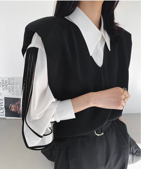 Pleated Sleeve Blouse