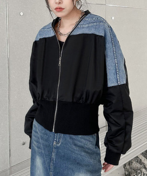 Collarless Zip Jacket