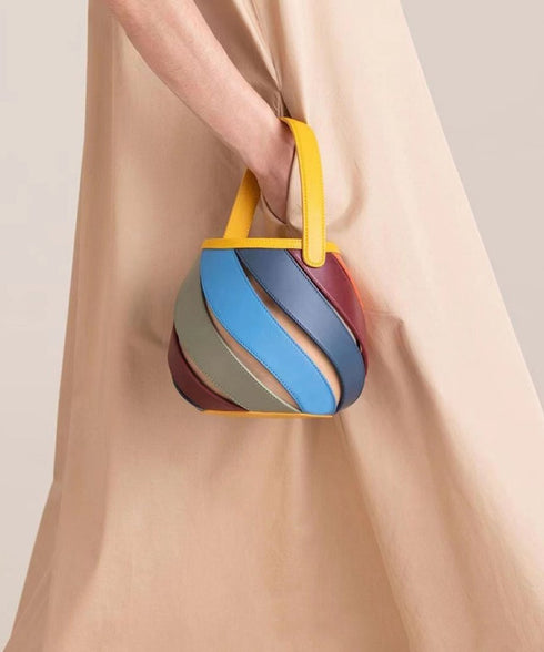 Cylindrical Contrast Color Bag