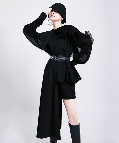 Ruffle Pleated Blouse