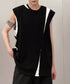 Bicolor Slit Sleeveless Top