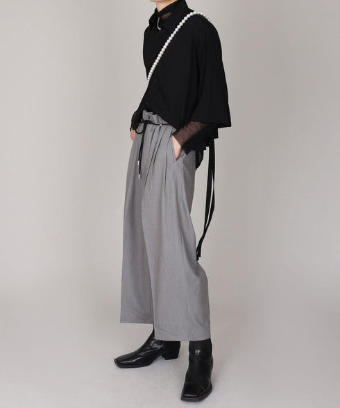 String Belt Wide Pants