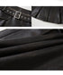 Box Pleat Faux Leather Skirt