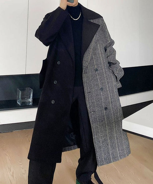 Contrast Double Coat