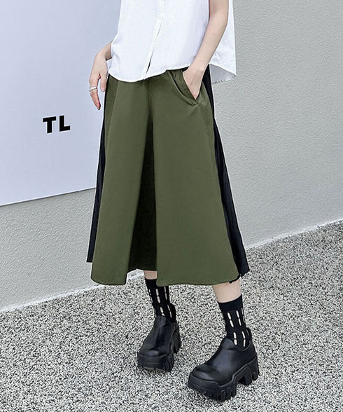 Side Pleat Wide Pants