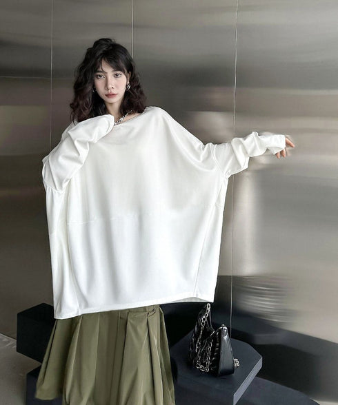 Oversized Drop Shoulder Long Sleeve Tee
