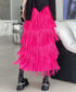 Fringe Tiered Skirt