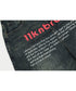 English Letter Print Denim Pants