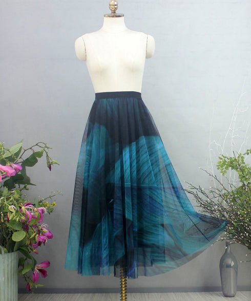 Tulle Layered Flare Skirt