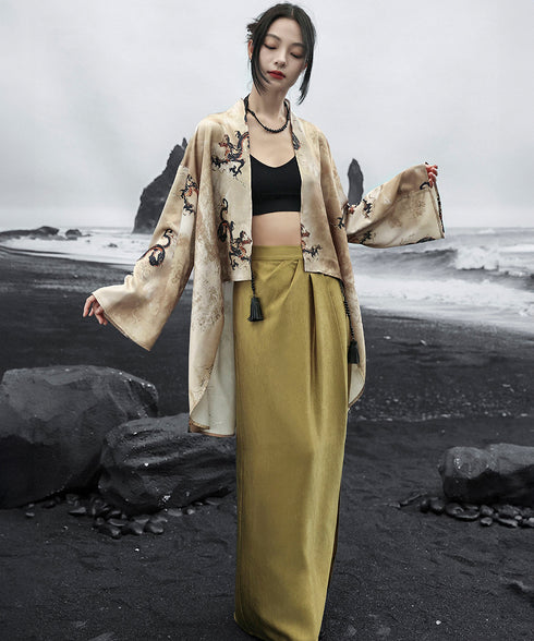 High Waist Straight Skirt