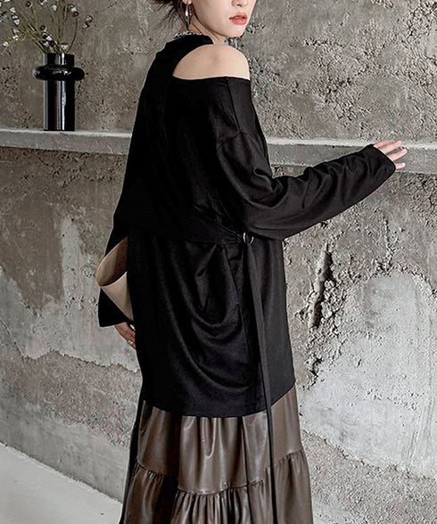 Faux Layered Cutout Top