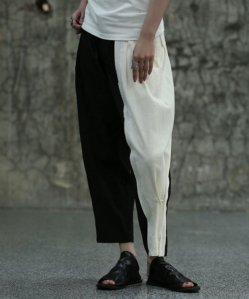 Bicolor Tapered Pants