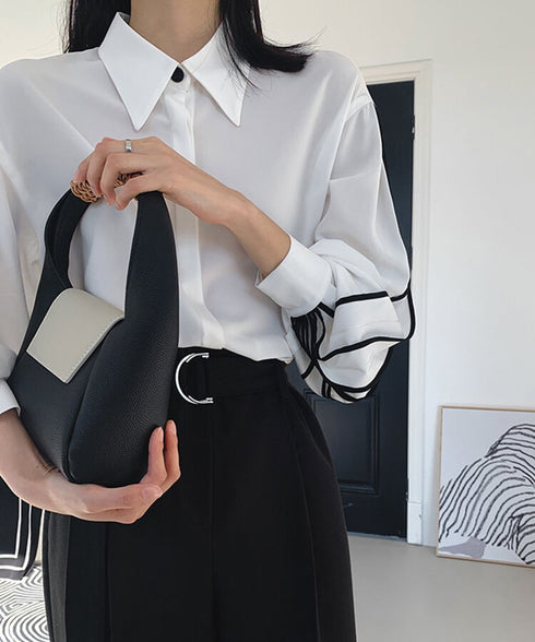 Pleated Sleeve Blouse