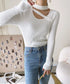 Asymmetric Rib Knit Top