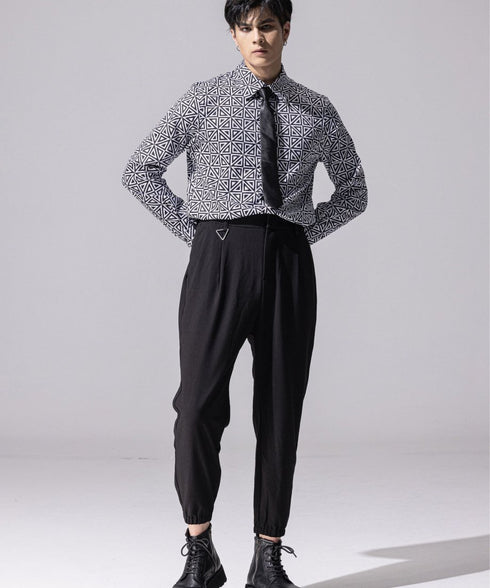 Geometric Triangle Print Shirt