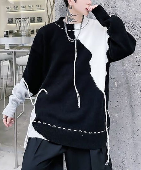 Stitched Bi-Color Knit