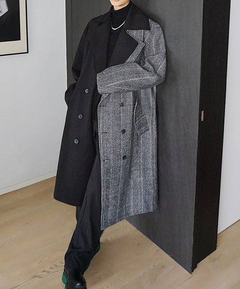 Contrast Double Coat
