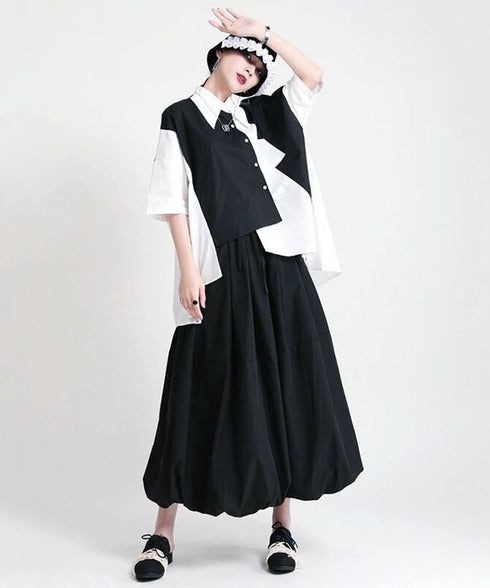 Bicolor Asymmetry Shirt