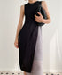 Half Flare Pleated Dress