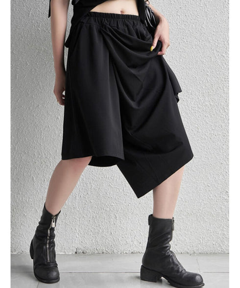 Asymmetric Half Pants