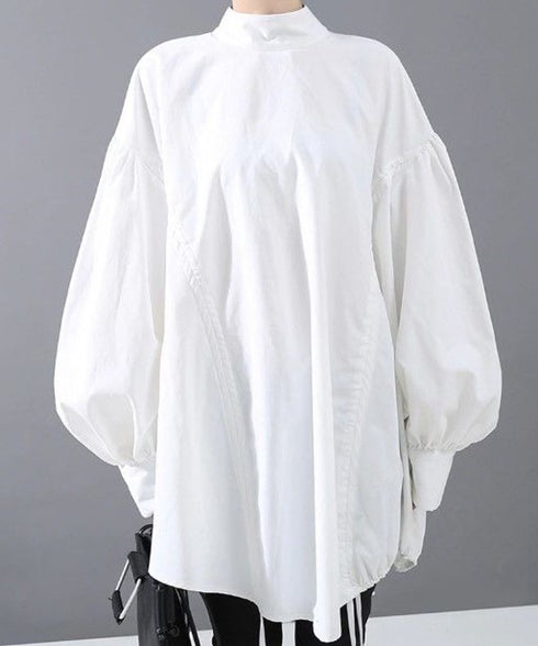 Back long gathered blouse