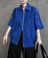 Double Zip Short Sleeve Blouson