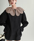 Tulip Collar Volume Sleeve Blouse