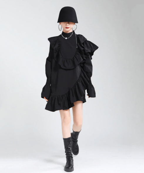 circular cuff scrum mini dress