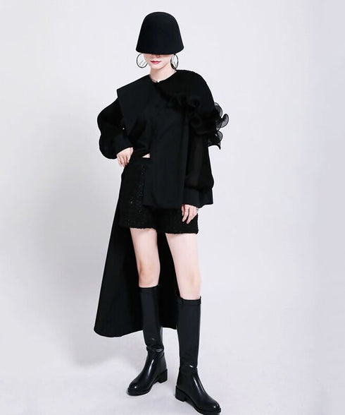 Ruffle Pleated Blouse