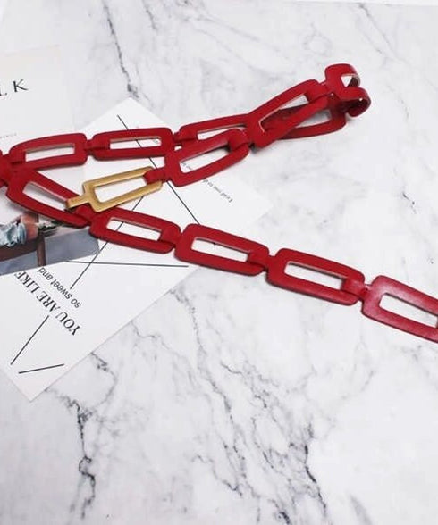 Rectangular Chain Art Belt