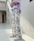 Flower Print Wide Pants