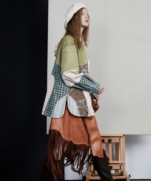 Patchwork Pattern Mix Shirt