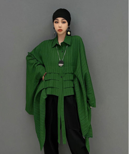 Pleated Layered Volume Shirt