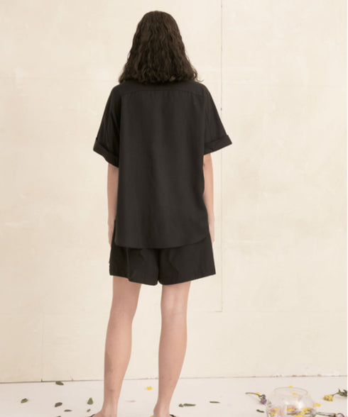 Half Graphic Short Sleeve Shirt Set