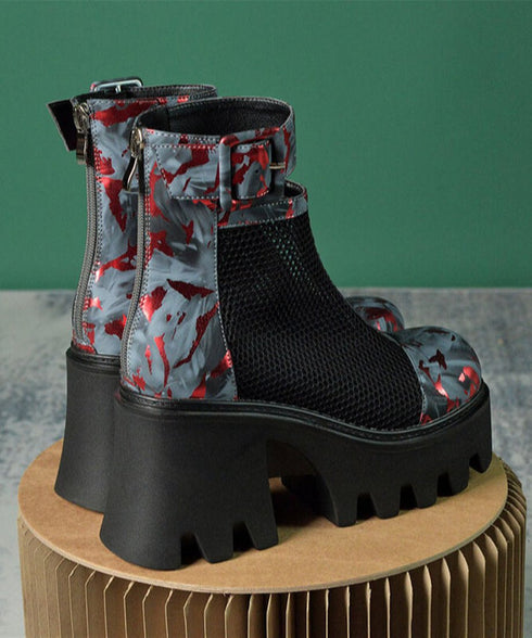 Mesh Ankle Boots