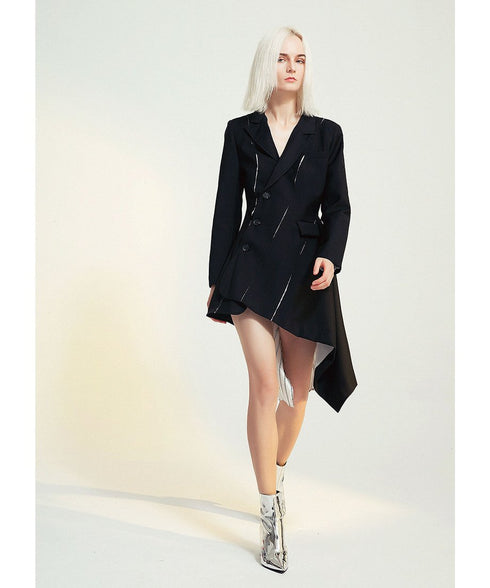 Pleated Panel Tailored Jacket