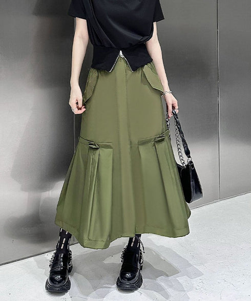 Flap Pocket Mermaid Skirt