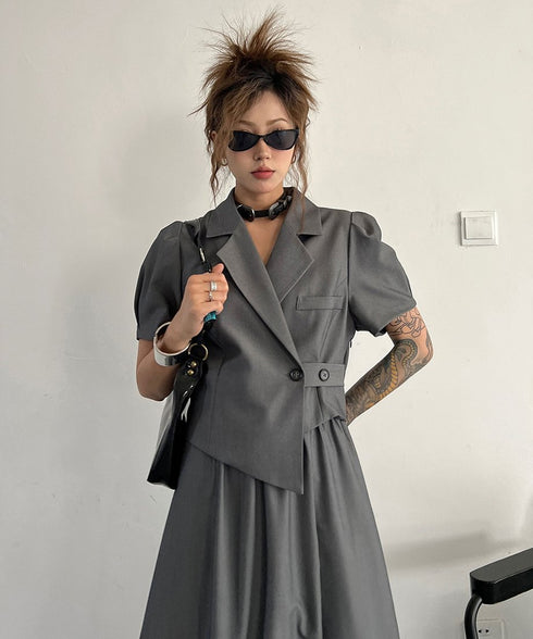 Faux Two-piece Dress