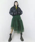Layered Tulle Asymmetry Skirt