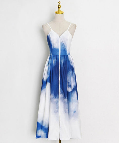 Tie-dye Zip Camisole Dress