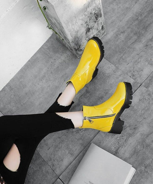 Shiny Platform Boots