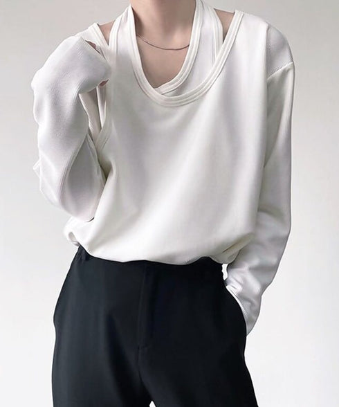 Overlapping Long Sleeve T-shirts