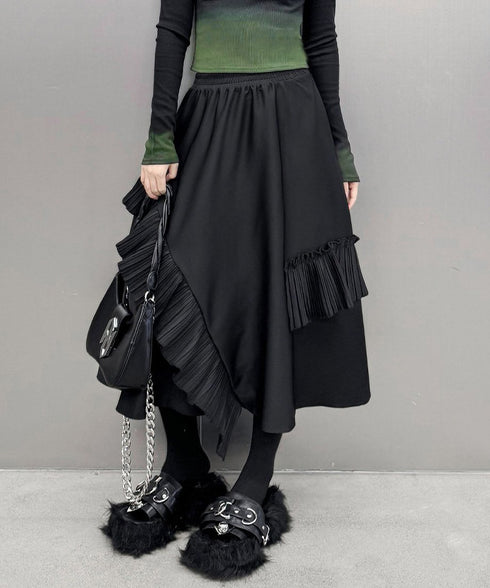 Pleat Ruffle Skirt