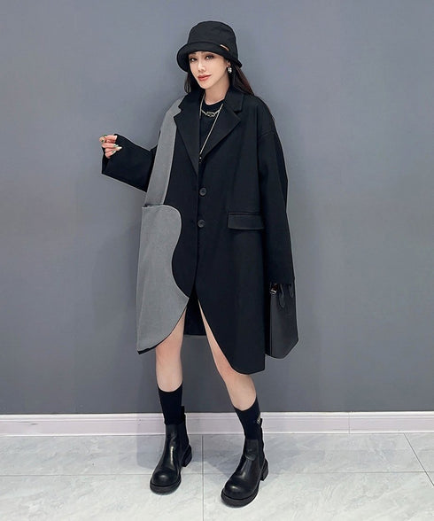 Bicolor Long Jacket
