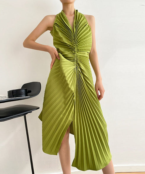 Halter Pleat Dress