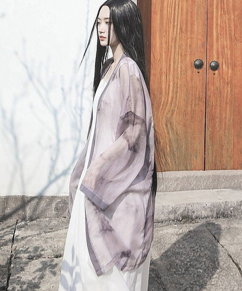 Ink Sheer Loose Cardigan