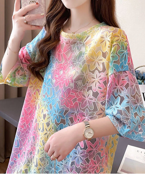 Gradation Flower T-shirt