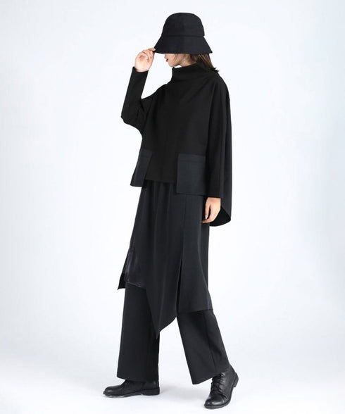 Draped Faux Two-piece Pants