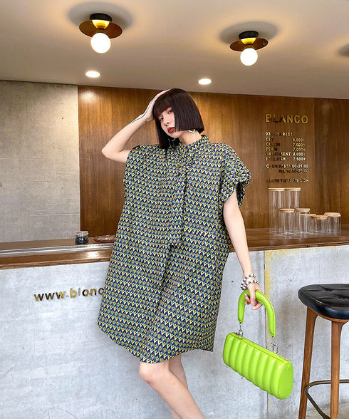 Power Shoulder Tie Dress